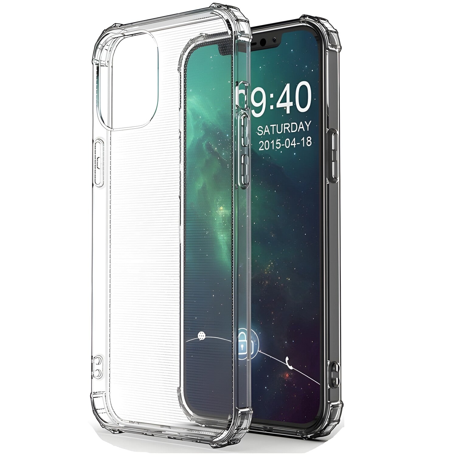 Silikonska futrola s ojačanim rubovima za Apple iPhone 12 Mini - Prozirna KP23562