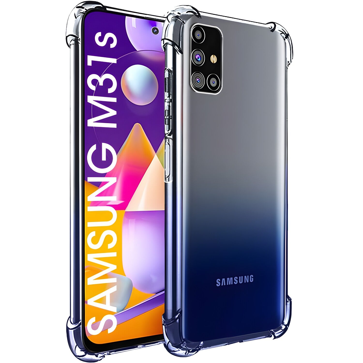 Silikonska futrola s ojačanim rubovima za Samsung Galaxy M31S - Prozirna KP23568