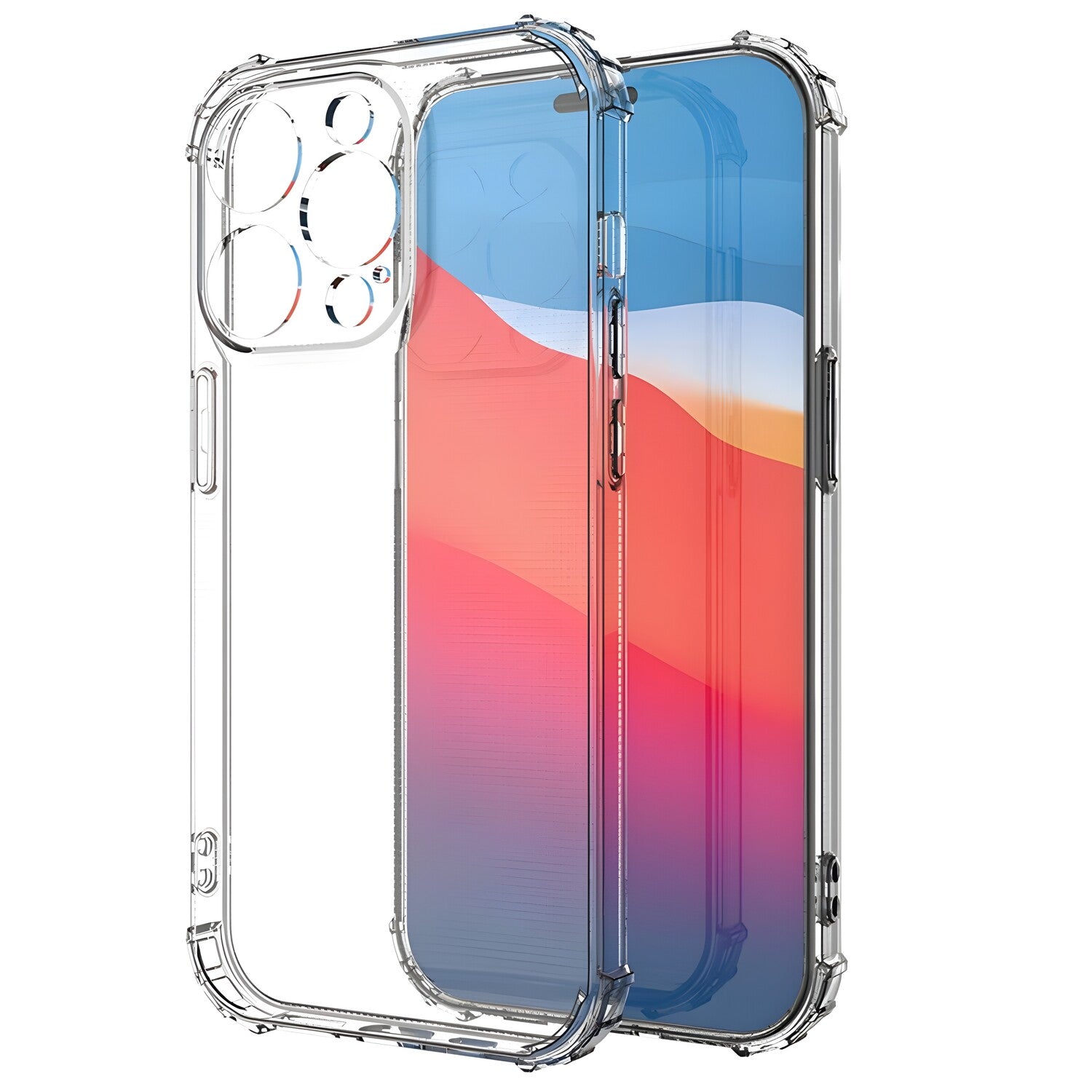 Silikonska futrola s ojačanim rubovima za Apple iPhone 14 Plus - Prozirna KP23569