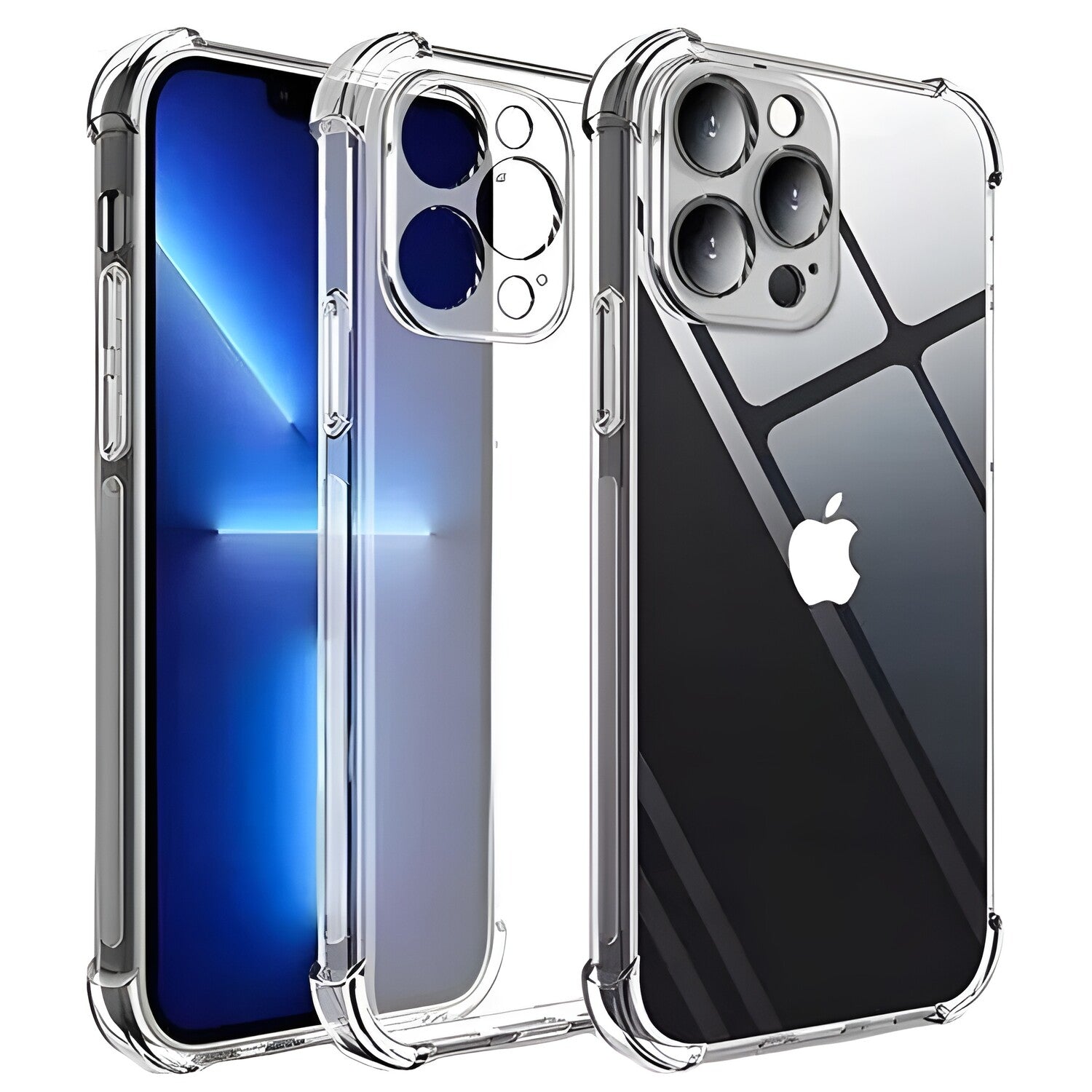 Silikonska futrola s ojačanim rubovima za Apple iPhone 14 Pro Max - Prozirna KP23590