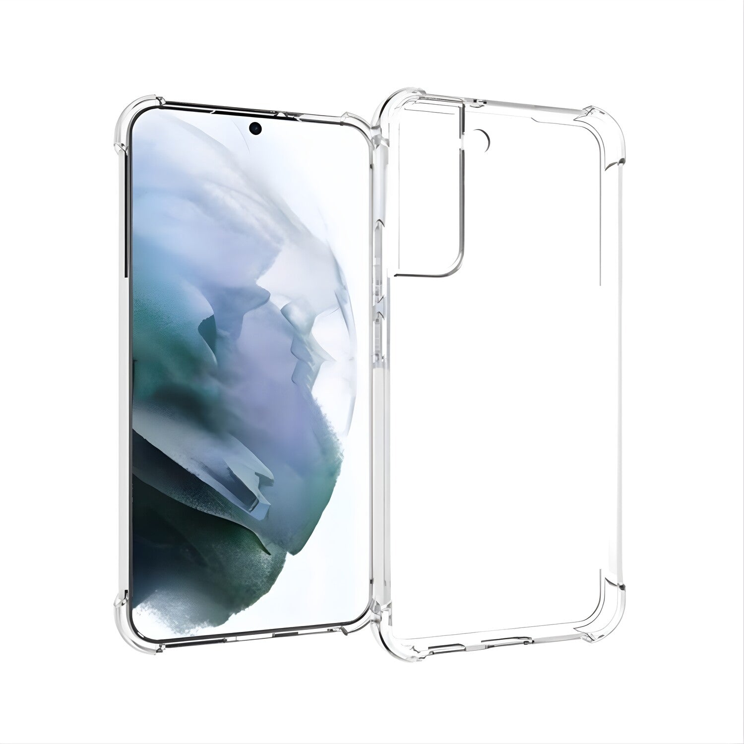 Silikonska futrola s ojačanim rubovima za Samsung Galaxy S22 - Prozirna KP23598