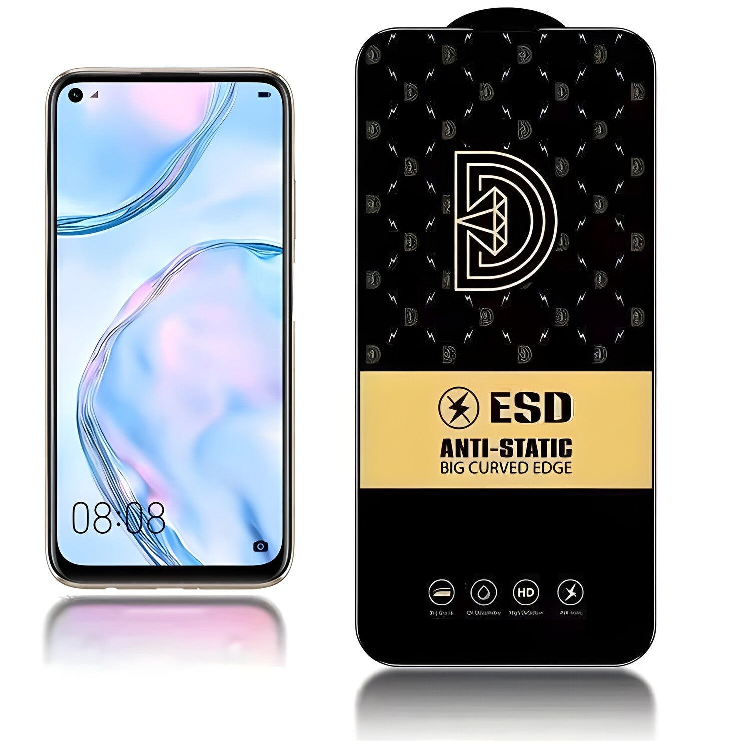 Diamond antistatičko kaljeno staklo za Huawei P40 Lite - Crna KP24142