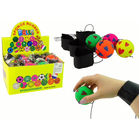 Lopta PU na elastici 6 cm - boju biramo nasumično