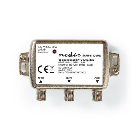 Antensko pojačalo NEDIS SAMP41120ME, 2 izlaza, Gain 12 dB, 85 - 1218 MHz