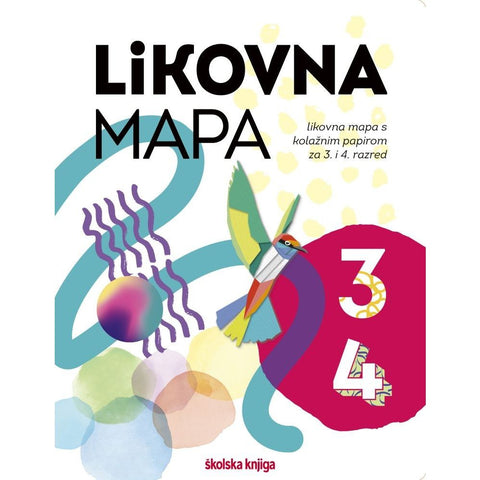 LIKOVNA MAPA 3 i 4 - likovna mapa s kolažnim papirom za 3. i 4. razred osnovne škole