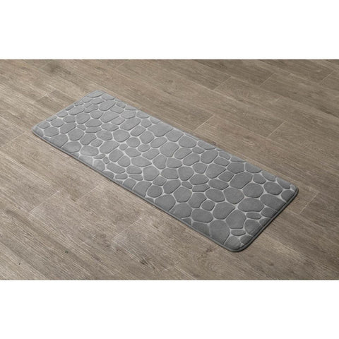 TENDANCE KUPAONSKI TEPIH PEBBLE 45X120 CM MEMORIJSKA PJENA, SVJETLO SIVI