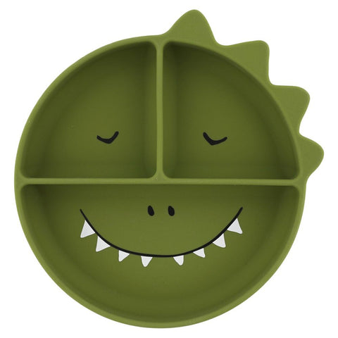 trixie® silikonski neklizajući djeljeni tanjur mr. dino