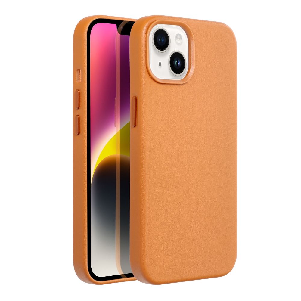 Kožna maska Mag Cover za iPhone 14 narančasta