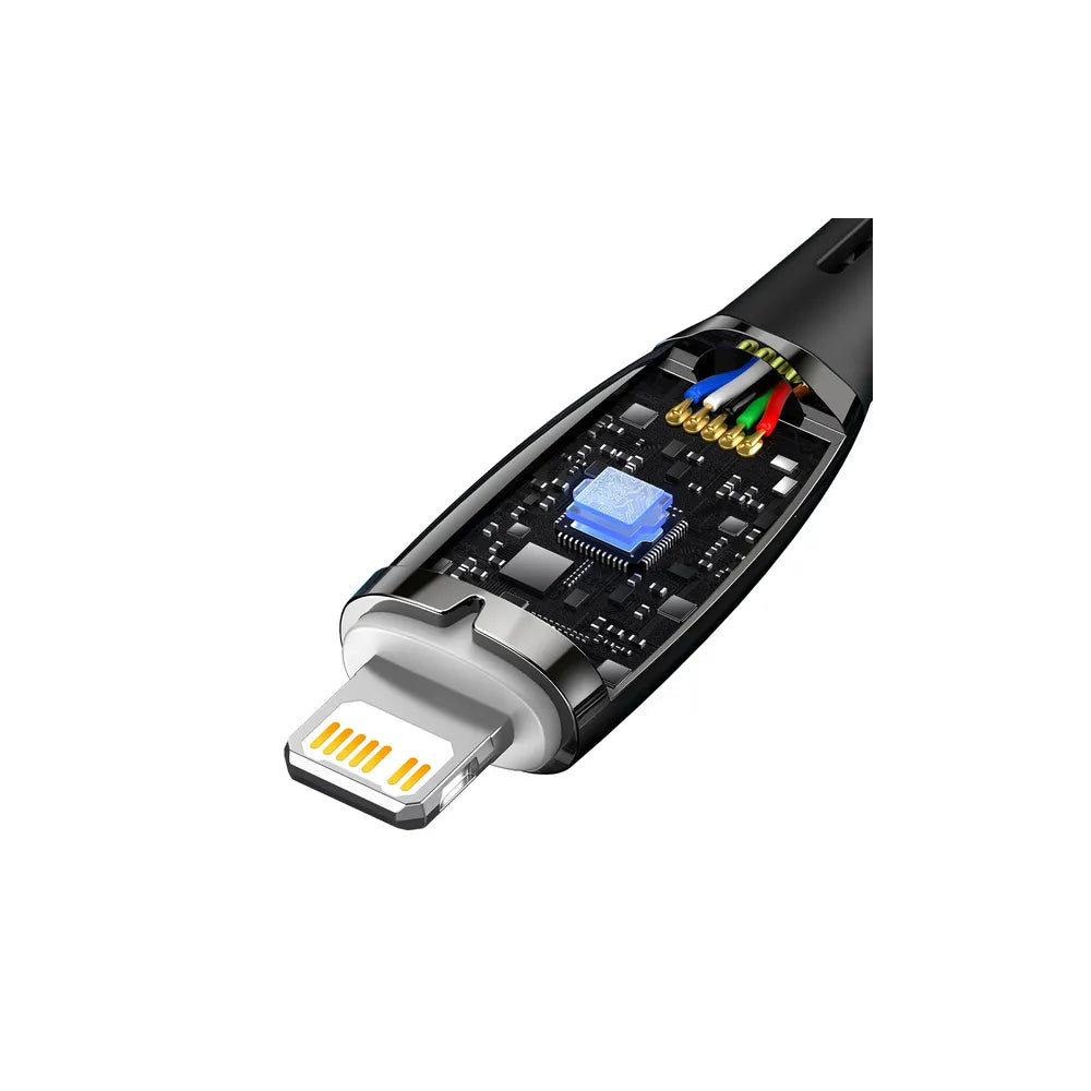 BASEUS kabel Type C za Apple Lightning 8-pin Power Delivery 20W Glimmer Series CADH000101 2m crna