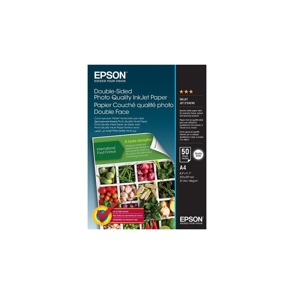 Epson Double-Sided Photo Quality Inkjet papir za ispis A4 (210x297 mm) Mat 50 listova