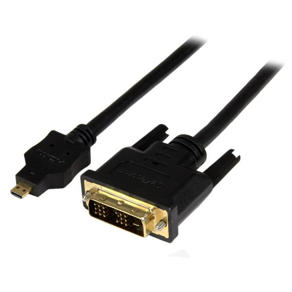 StarTech.com HDDDVIMM1M prilagodnik za video kabel 1 m Micro-HDMI DVI-D Crno