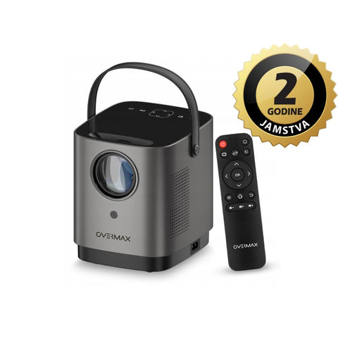 Overmax projektor Multipic 3.6, LED, 150&quot;, 3500lm, HD 720p, daljinski, srebrni