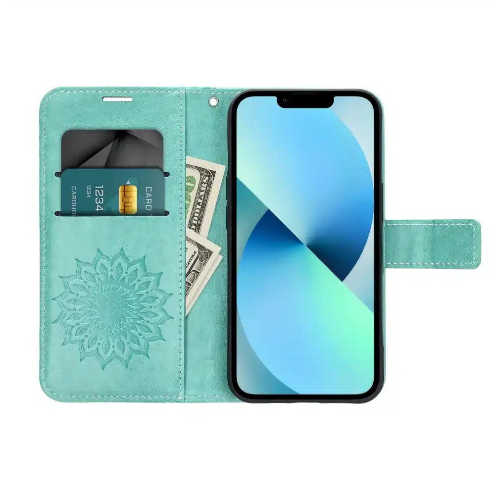 MEZZO Book case preklopna torbica za XIAOMI Redmi 12 4G / 12 5G mandala green