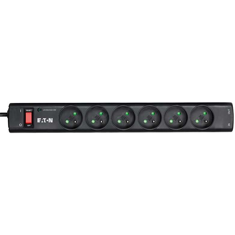 Eaton PS6TD zaštita od porasta napona Crno, Bijelo 6 utičnice naizmjenične struje 220 - 250 V 1 m