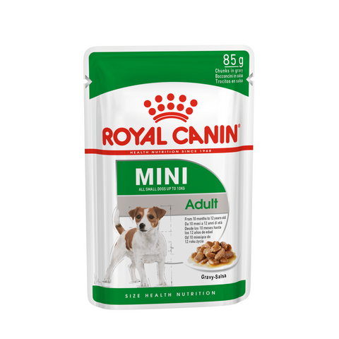 ROYAL CANIN SHN Mini adult vrećica za psa, potpuna hrana za odrasle pse malih pasmina (od 1 do 10 kg) od 10 mjeseci do 12 godina starosti, 12x85 g