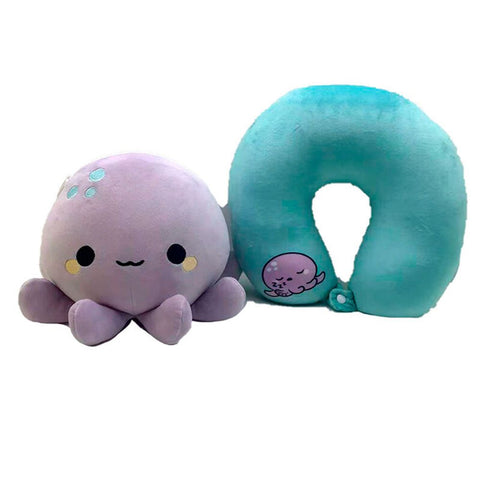 Adoramals Octopus Swapseazzz Jastuk za Putovanje i Plišani Igračka