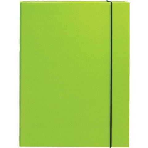 Mapa kartonska s gumicom lak A4/3 cm OPTIMA zelena 22492