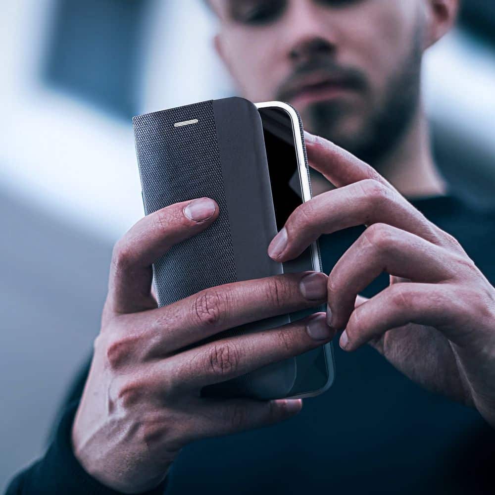SENSITIVE Book preklopna maska za Samsung Galaxy A56 5G crna