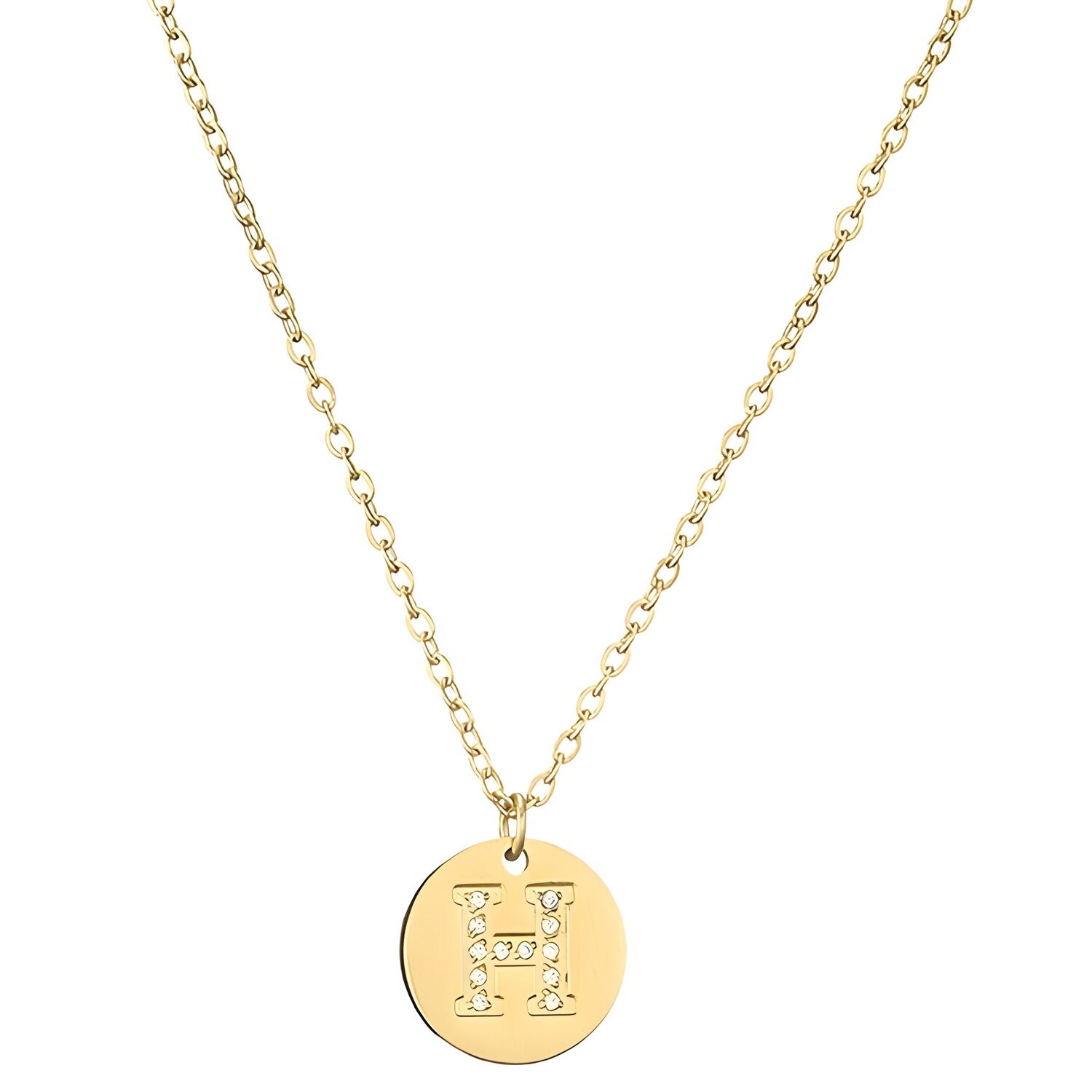 Ogrlica Abeceda - H / Zlatna KP21214