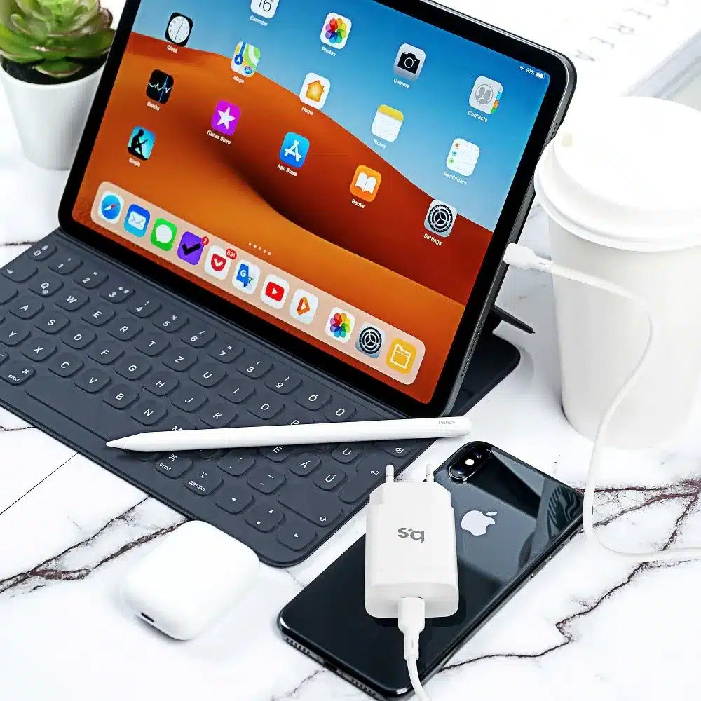 Zidni punjač za iPhone 18W s PD punjenjem s odvojivim kabelom Blue Star