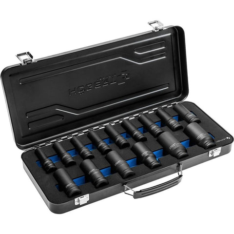 Högert HT4R049 15-dijelni set dugih udarnih nasadnih ključeva 1/2 10-32 mm