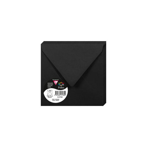 Clairefontaine kuverte Pollen 140x140mm 120gr crne 1/20