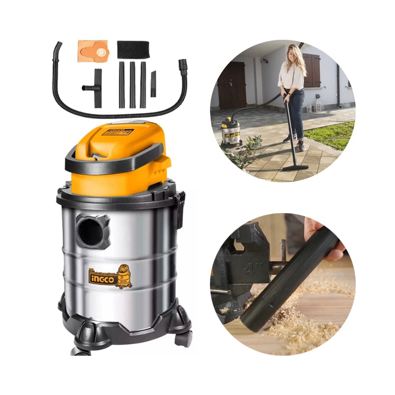 Aku usisavač 20V/20L/8kPa CVLI2005E INGCO (bez bat)