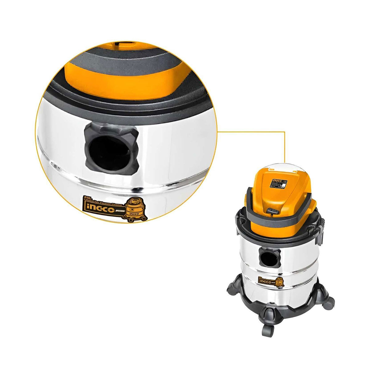 Aku usisavač 20V/20L/8kPa CVLI2005E INGCO (bez bat)
