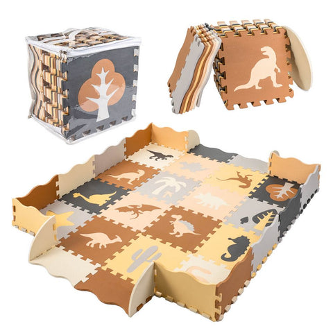 Pjenasta puzzle podloga/ogradica za igru 36 elemenata dinosauri