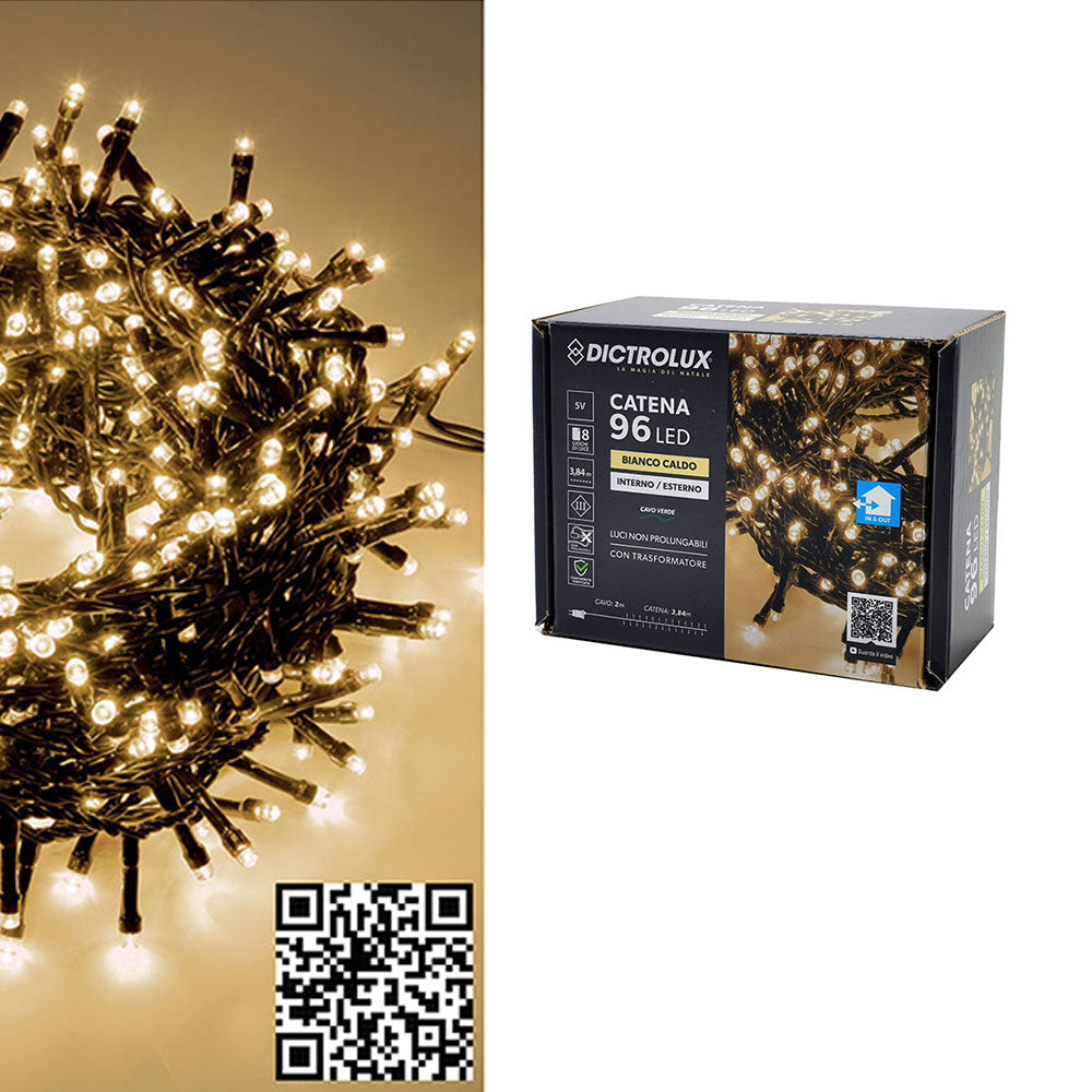 Lampice LED 96 bijele tople