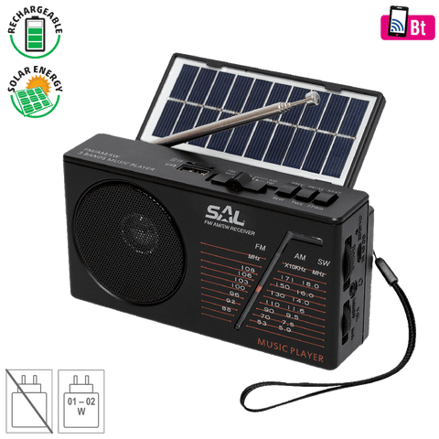 SAL Radio prijemnik, solarno / baterijsko napajanje, Bluetooth - RPH 1