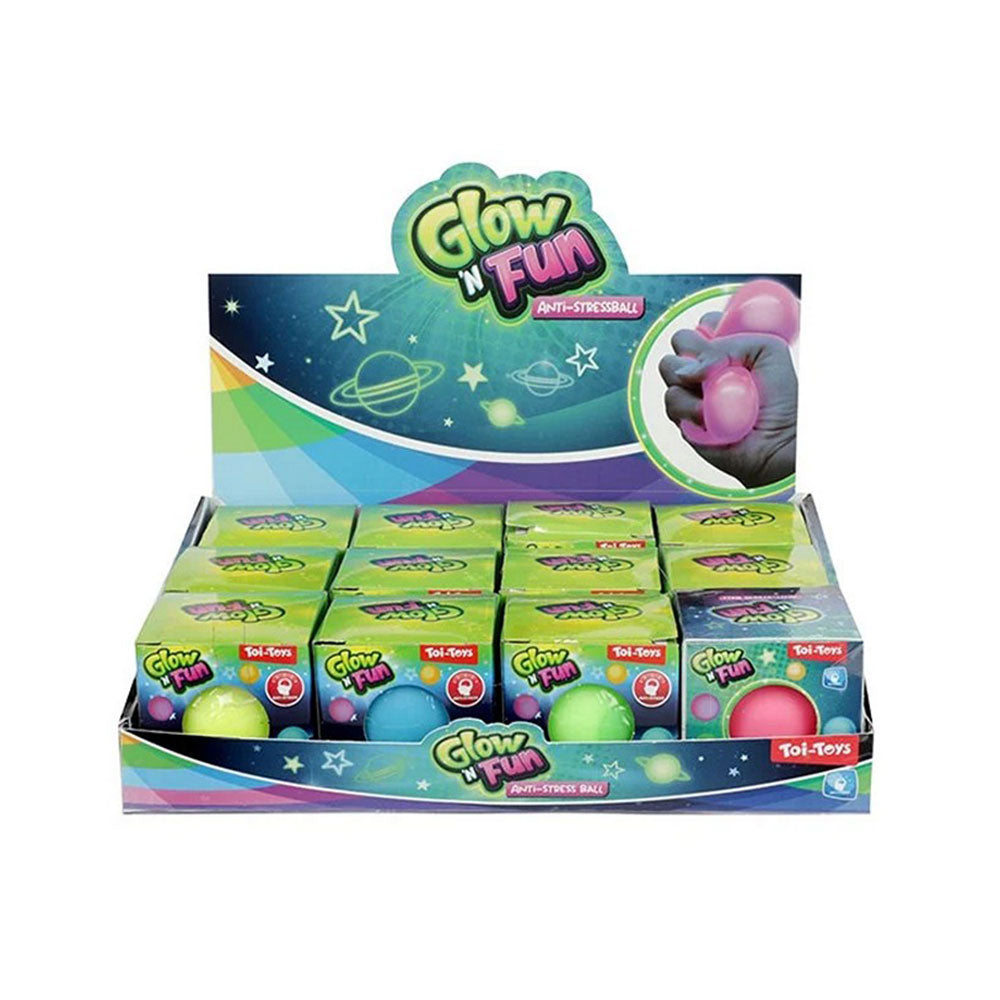 Antistres loptica Glow and Fun Zelena