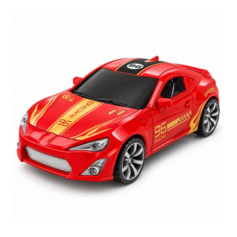 Auto na frikcijski pogon DIY Puzzle Car – set za sastavljanje, 4 boje Crvena