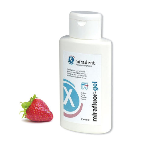 Miradent mirafluor-gel, 250ml, 1,23%, strawberry