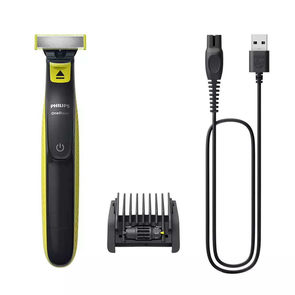 Philips Norelco OneBlade QP2724/20 muški brijaći aparat Brijač s mrežicom Šišač Sivo, Limeta