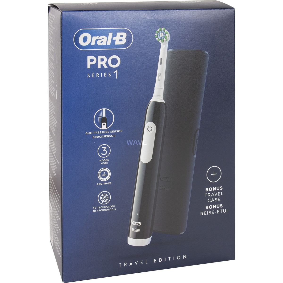Oral-B Pro 1 Cross Action Odrasli Rotirajuće-oscilirajuća četkica za zube Crno