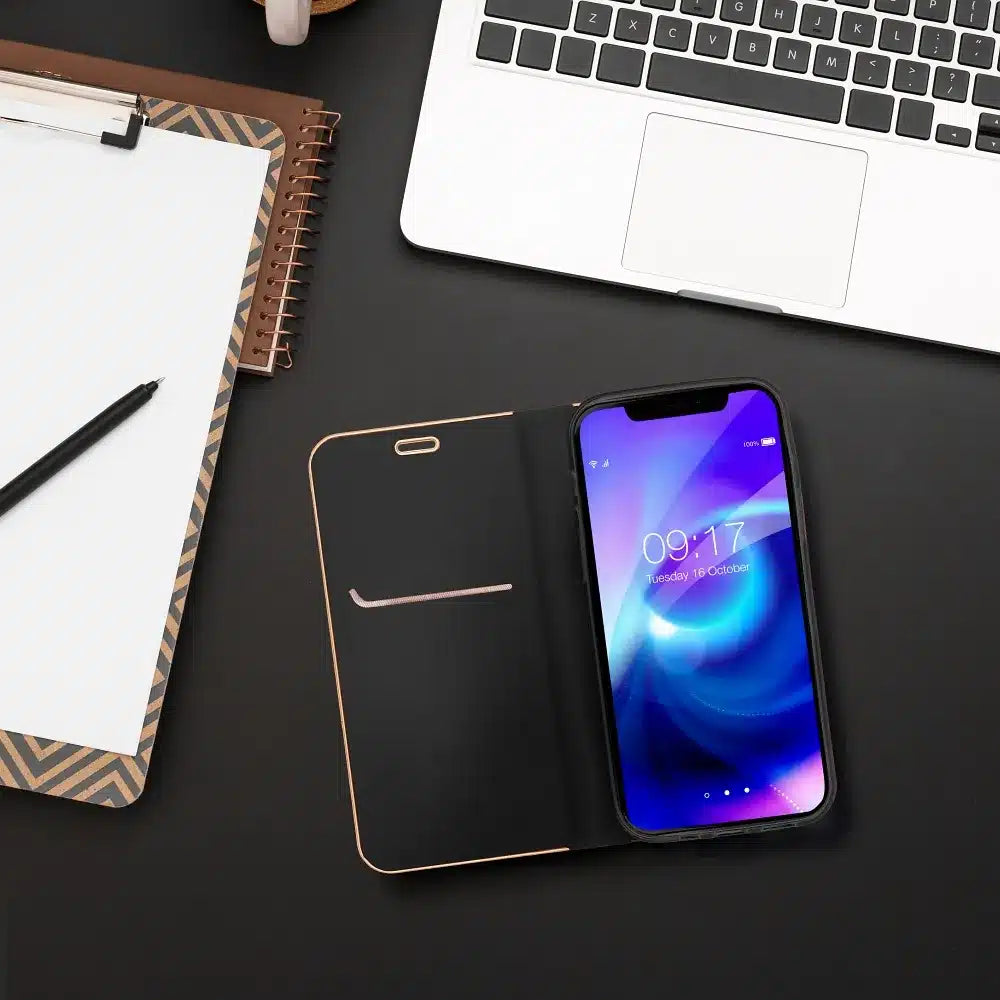 LUNA Book Gold futrola za XIAOMI Redmi NOTE 14 5G crna