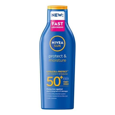 NIVEA SUN PROTECT &amp; MOISTURE Hidratantni losion za sunčanje SPF 50+ 200 ml