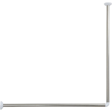 TENDANCE DRŽAČ ZAVJESE ZA KADU KUTNI 80X80 CM, NEHRĐAJUĆI ČELIK, SIVI