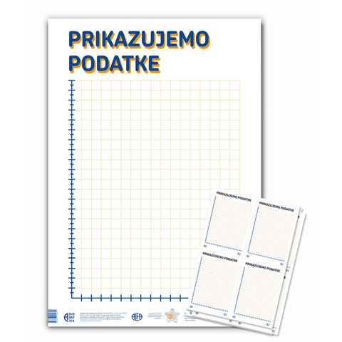 Prikazujemo podatke, plastificirani poster + 60 učeničkih tablica Prikazujemo podatke