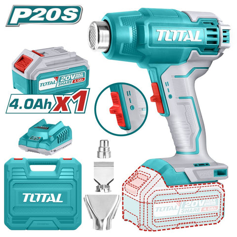 Akumulatorski pištolj za vrući zrak-fen 20V/P20S/ INDUSTRIAL (SET Baterija 1x4Ah, Punjač, Kofer) (TBLI20025)