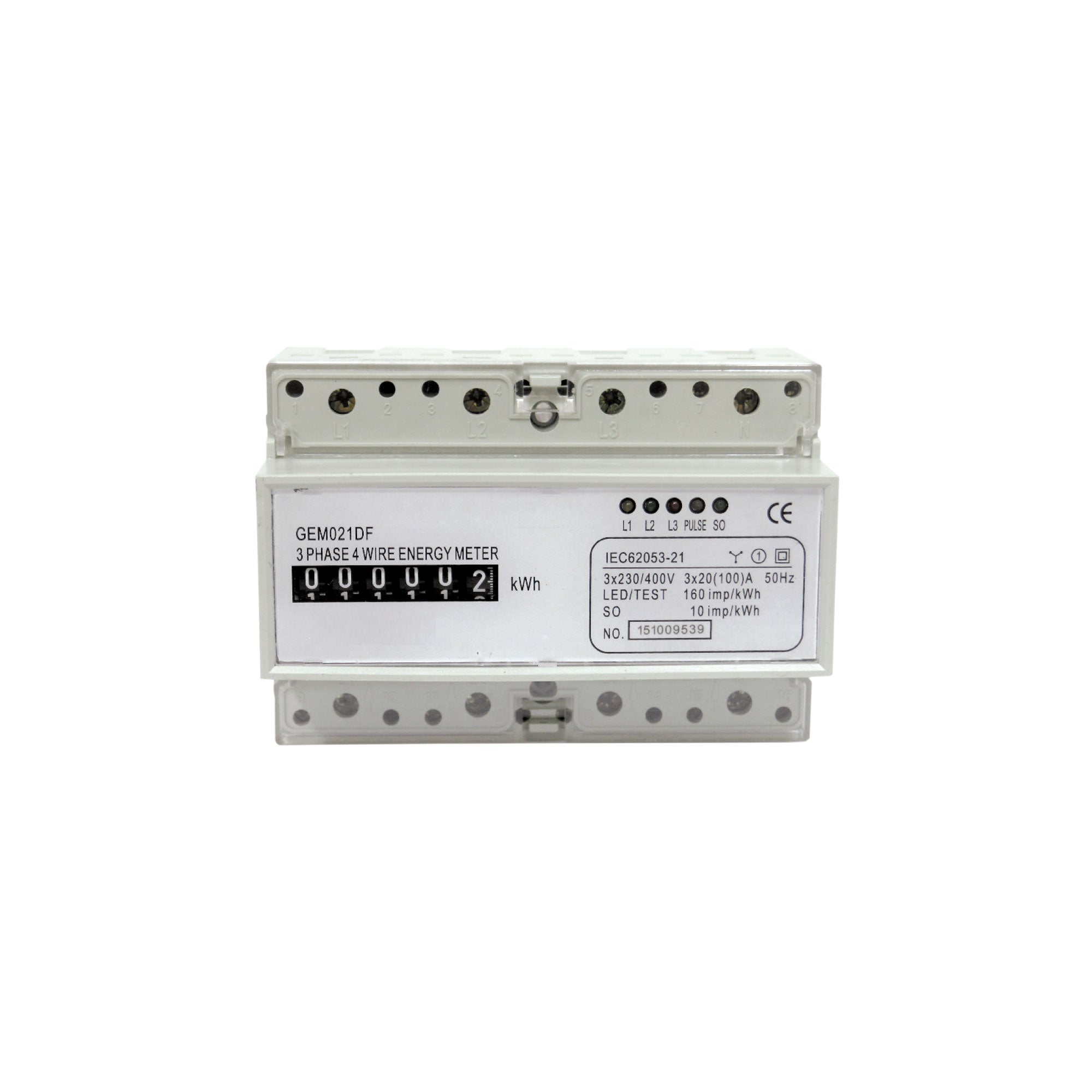 Brojilo trofazno GEM021DF 20(100)A, 230V, 50HZ analogno