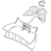 Štipec za kosu Butterfly - Srebrna / Tip4 KP30635