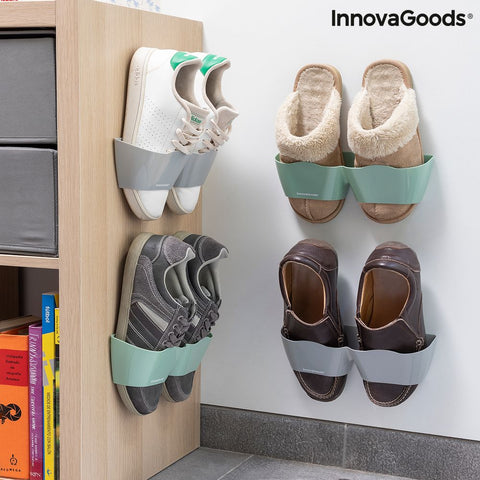 Ljepljivi Stalci za Obuću Shohold InnovaGoods Paket od 4 kom.
