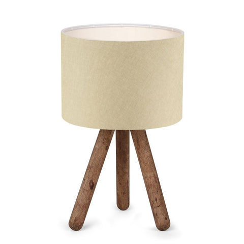 Opviq Stolna lampa BEGIE drvo- platno visina 32 cm, sjenilo 19 x 15 cm, duljina kabla 150 cm, E27 60W, AYD-2940