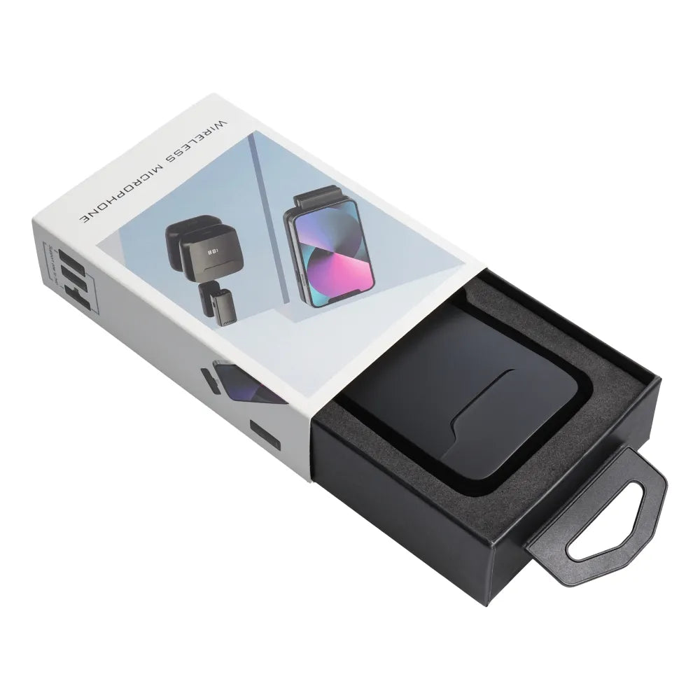 Lightning bežični Lavalier mikrofon s kućištem za punjenje S11 crni