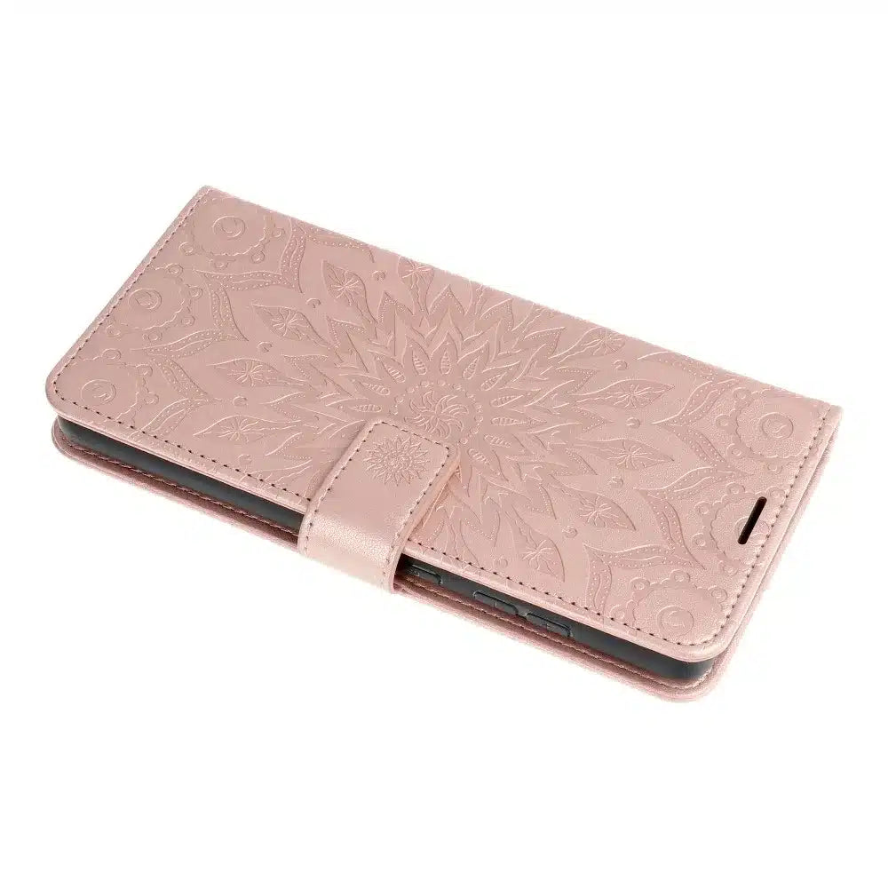 MEZZO Book case za SAMSUNG GALAXY A12 mandala rose gold