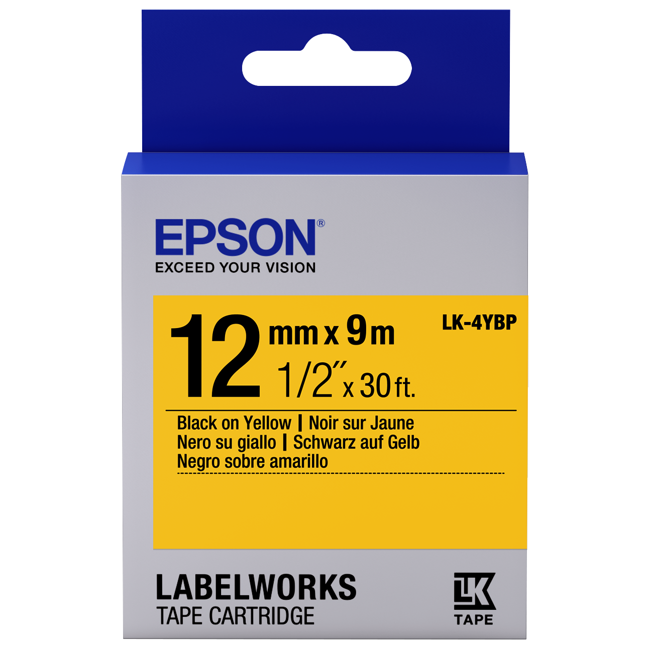 Epson LK-4YBP traka za izradu naljepnica Crno na žutom