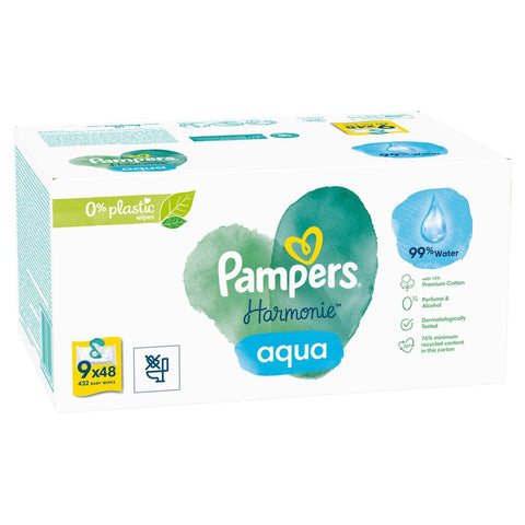 Pampers vlažne maramice Harmonie Aqua 9 x 48 komada