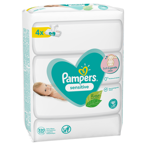Pampers vlažne maramice Sensitive 4 x 80 komada